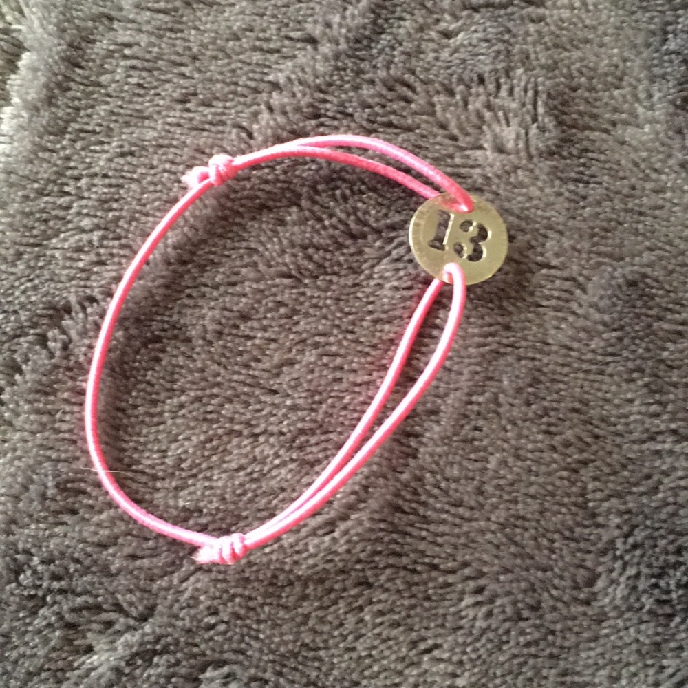 Sterling silver lucky number bracelet